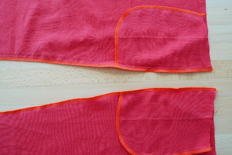 Střih a návod jak ušít jednoduché dámské kalhoty do nápletu - šití bočních švů