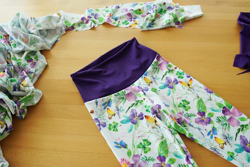 Střih na dětské sportovní legíny se sedlem YOGA + návod na šití