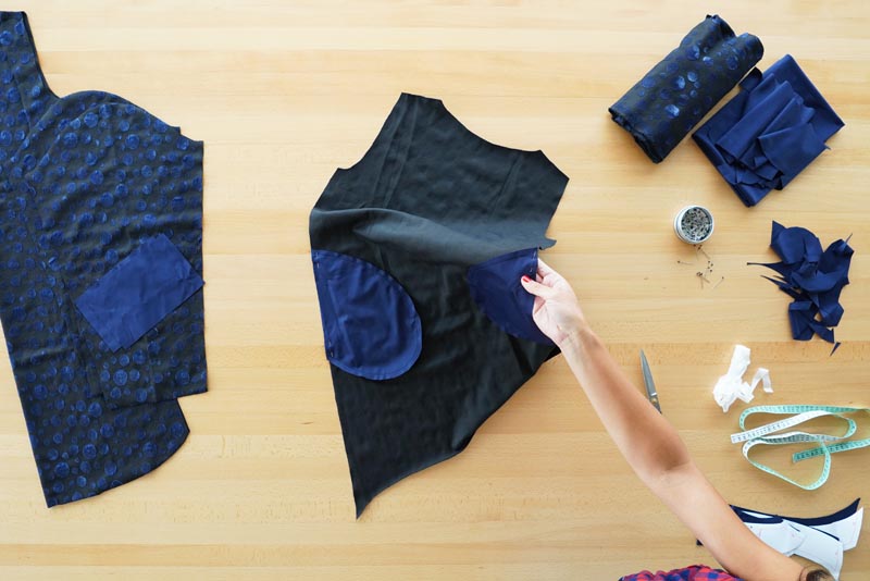 Návod a střih na jednoduché volnější podzimní / zimní šaty - šití kapsy