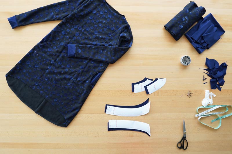 Návod a střih na jednoduché volnější podzimní / zimní šaty - podsádky