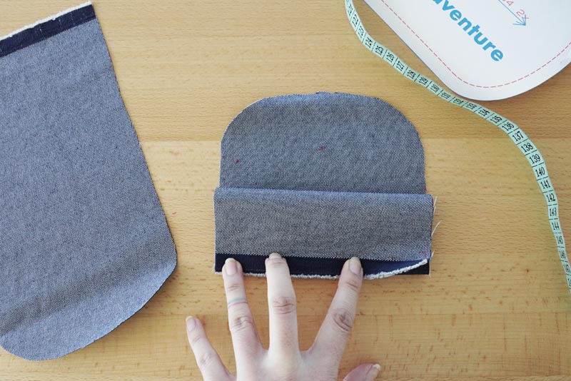 Nakládaná kapsa s ozdobným lemem - návod na šití