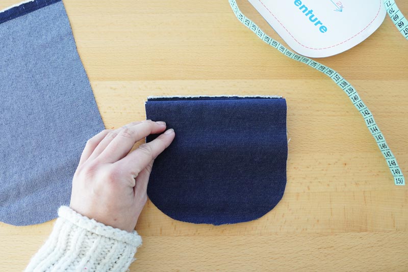 Nakládaná kapsa s ozdobným lemem - návod na šití