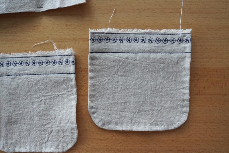 Střih na dámskou zástěru zdarma + návod na šití krok za krokem: Kapsa