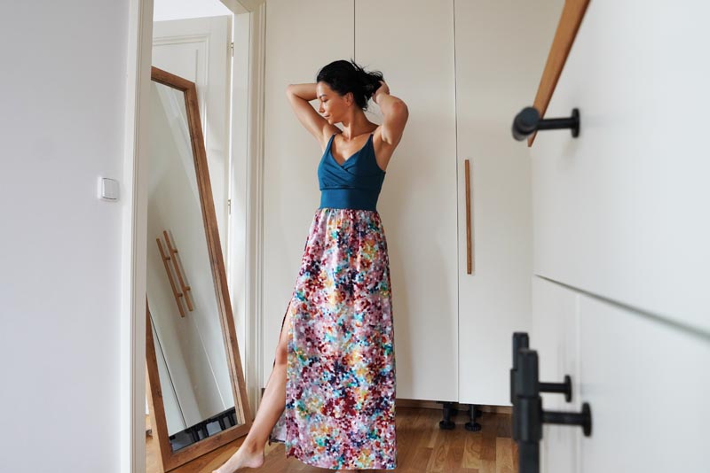 Jak ušít dámské maxišaty (+ střih ve velikostech 32-60)