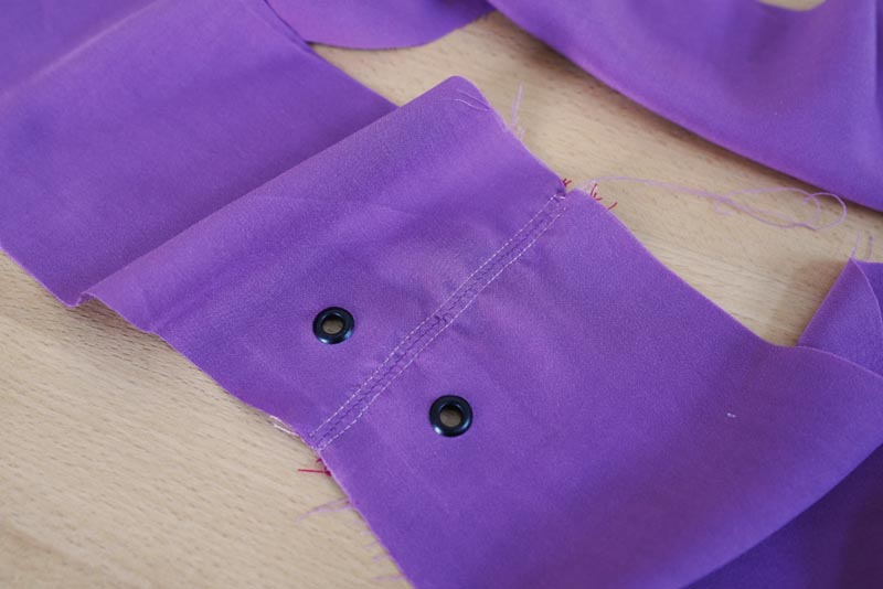 Jak ušít jednoduché dámské široké letní kalhoty s rozparkem - sešití pásku (pasového límce)