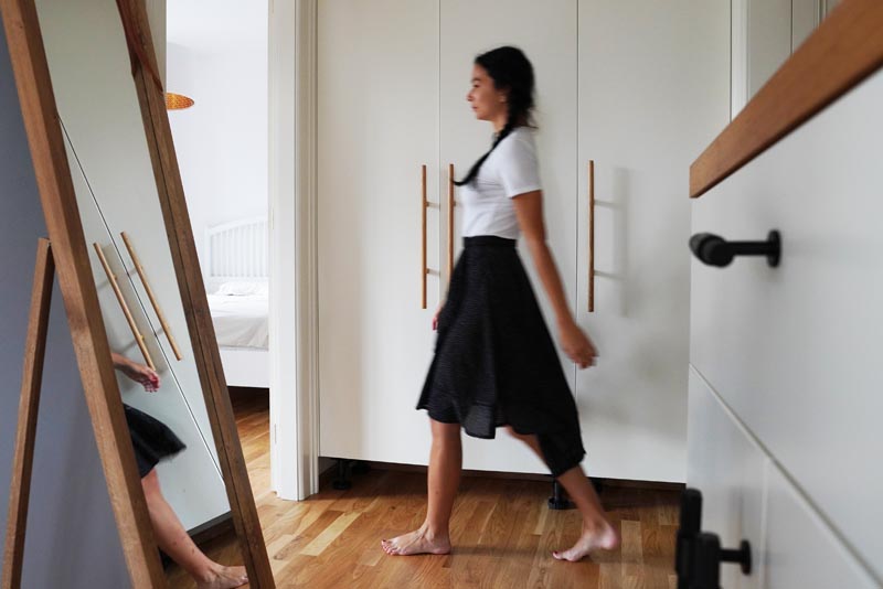 Střih na dámskou zavinovací sukni