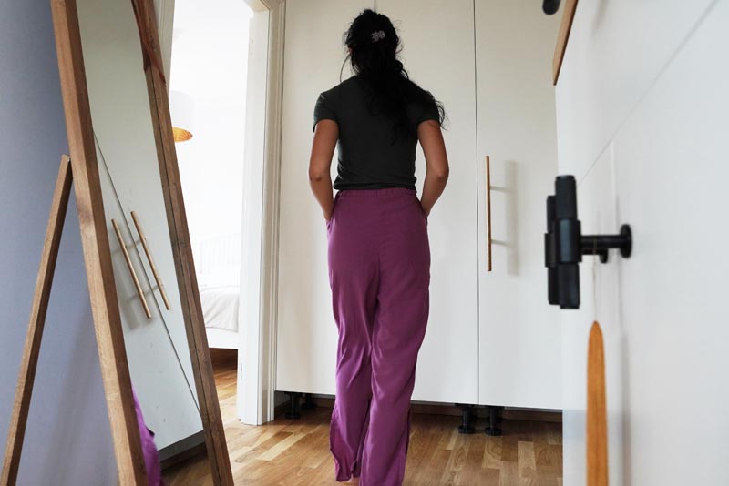 Jak ušít jednoduché dámské široké letní kalhoty s rozparkem (+ střih ve velikostech 32–60)