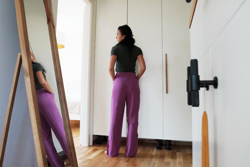 Jednoduchý střih na dámské letní široké kalhoty do gumy