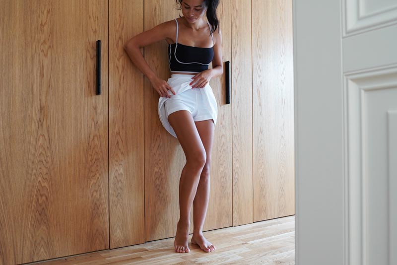 Střih na dámskou šortkovou sukni (sukni s všitými kraťasy)