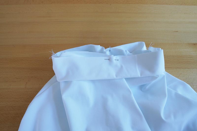 Střih na dámskou šortkovou sukni (sukni s všitými kraťasy) - pásek