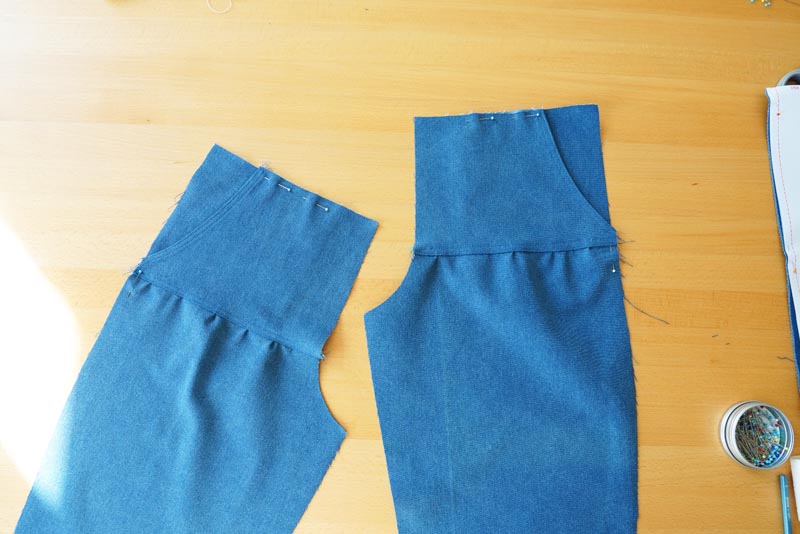 Dětský a dámský střih na kalhot + podrobný návod na šití balónových kalhot zdarma - pomocné švy pro stabilizaci kapes