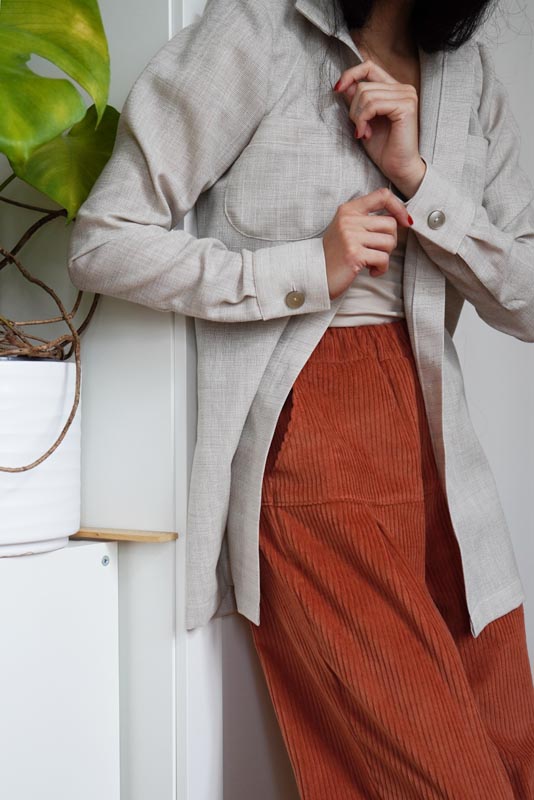 Střih a návod jak ušít jednoduchou dámskou vrchní košili