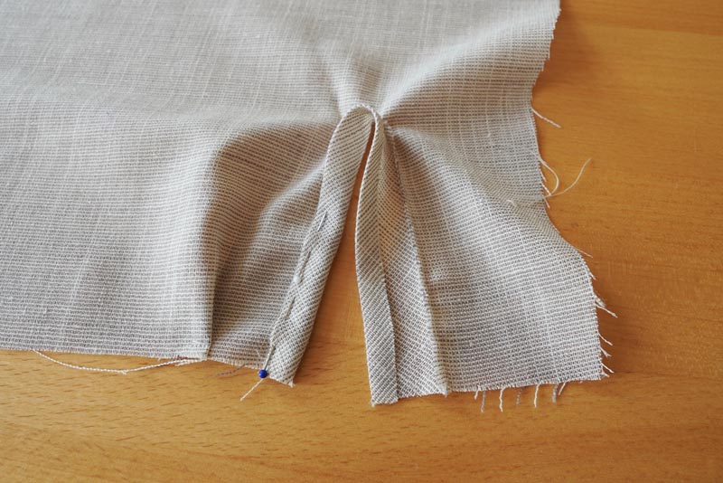 Jak ušít jednoduchou dámskou vrchní košili, podrobný návod na šití krok za krokem zdarma + střih v dámských velikostech 32-60. Rozparek rukávu