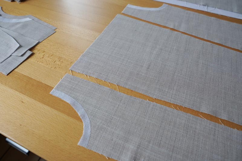 Jak ušít jednoduchou dámskou vrchní košili, podrobný návod na šití krok za krokem zdarma + střih v dámských velikostech 32-60. Podžehlení dílů