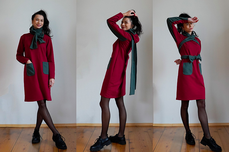 Střih a návod na dámské variabilní šaty