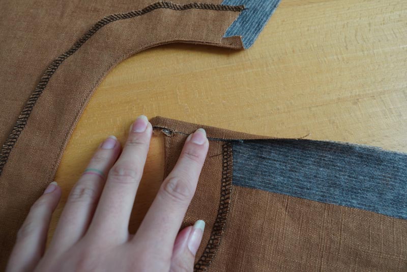 Střih na dámskou variabilní vestu - boční kraje