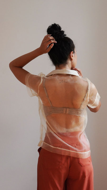 Střih na dámskou košili s klasickým límcem a krátkým rukávem + návod jak ušít košili