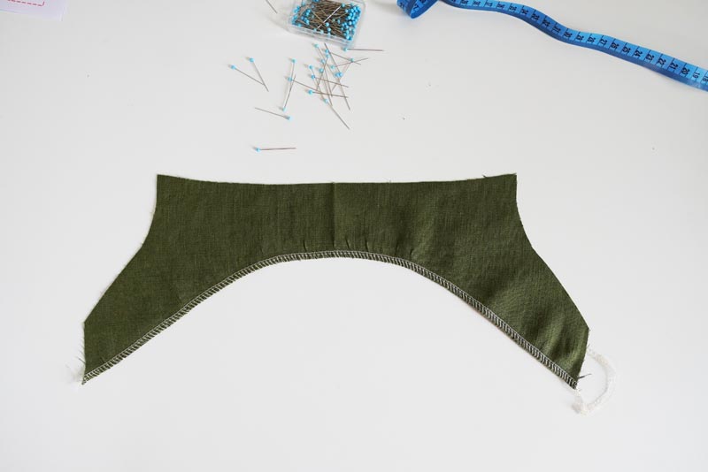 Sewing pattern for women's linen dress with spaghetti straps and exposed back LINEN - front facing