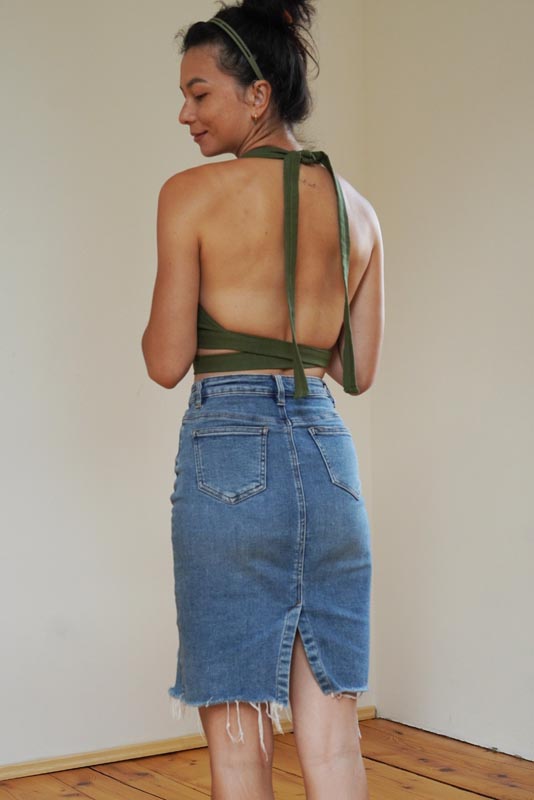 Střih a návod jak ušít dámskou zavinovací podprsenku