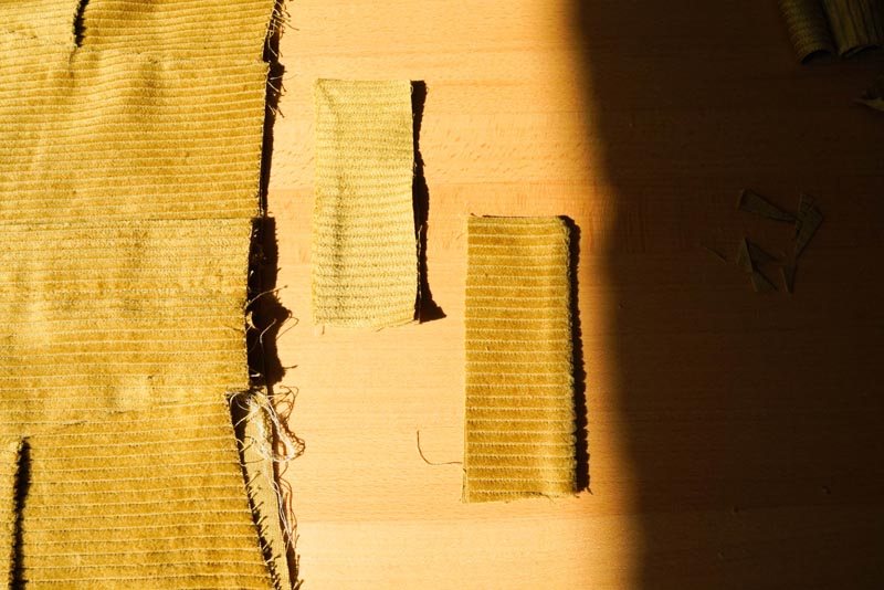 Jak se šije dámská manšestrová sukně (příprava pásku - pasového límce)