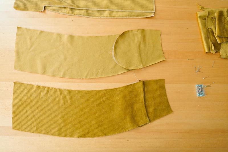 Jak se šije manšestrová sukně (šití kapes na sukni)