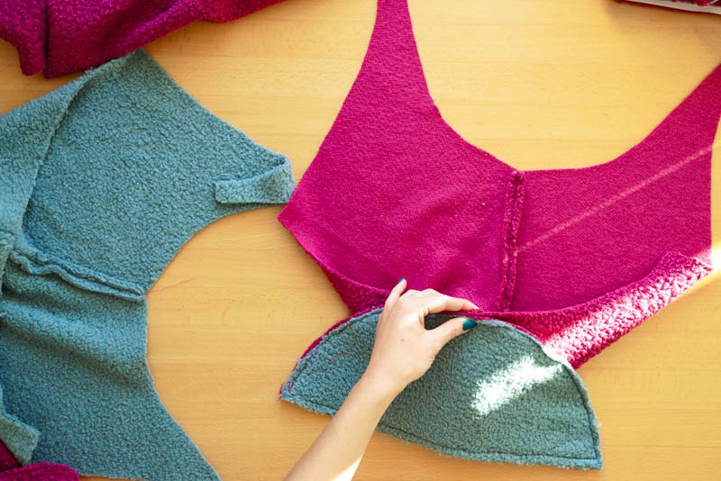 Střih a návod jak ušít chlupatou mikinu s kapucí - kapuce