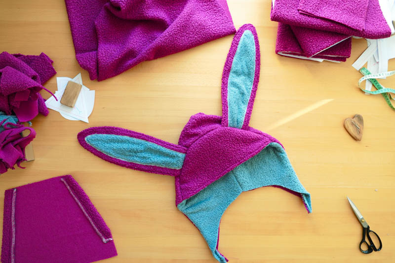 Střih a návod jak ušít chlupatou mikinu s kapucí - kapuce