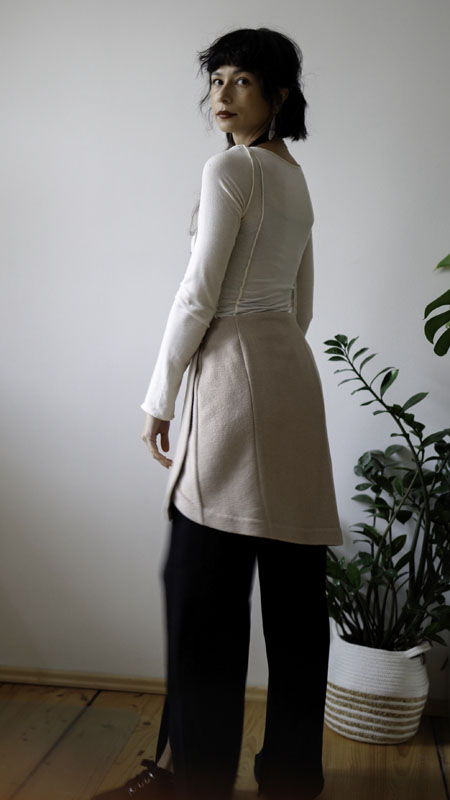 PDF střih a návod jak ušít dámskou zavinovací pouzdrovou sukni