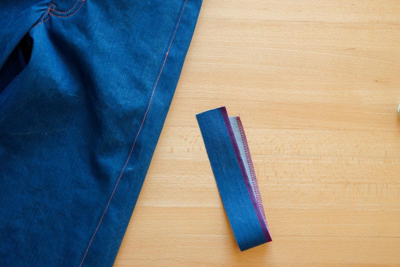 Jak ušít džíny - očka pro pásek