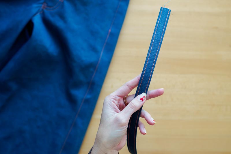 Jak ušít džíny - očka pro pásek