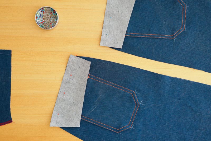 Jak ušít džíny - sedlo zadního dílu