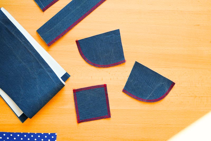 Jak ušít džíny - krytí předních kapes a mini kapsička