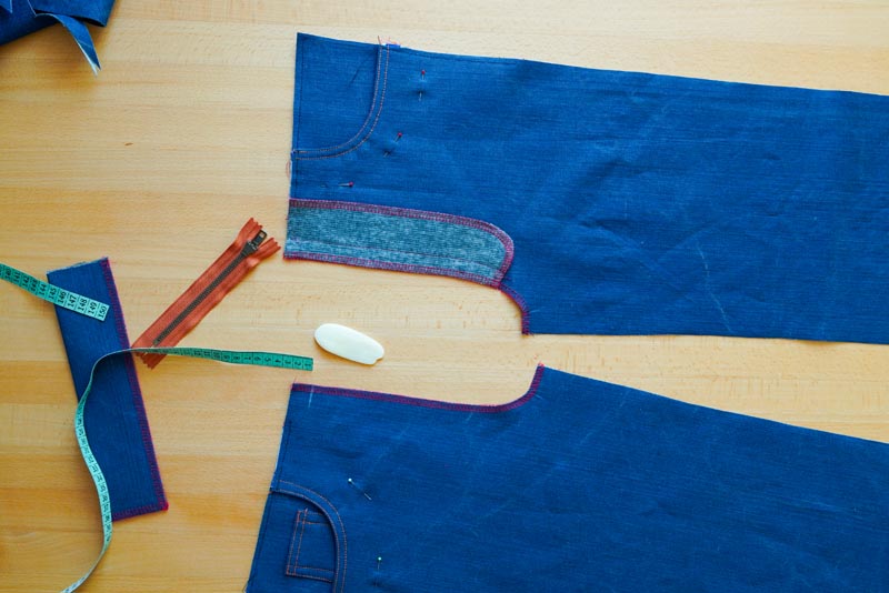 Jak ušít džíny - poklopec (rozparek zipu)