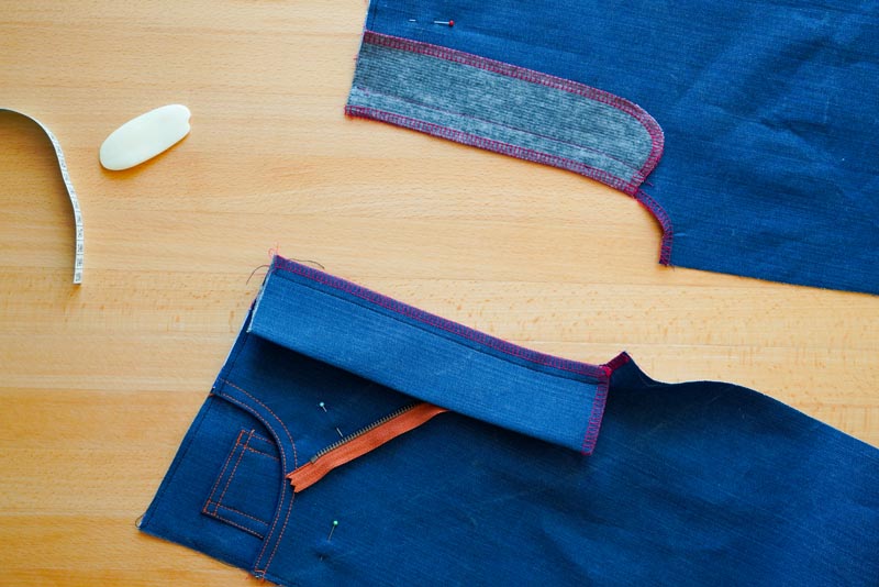 Jak ušít džíny - poklopec (rozparek zipu)