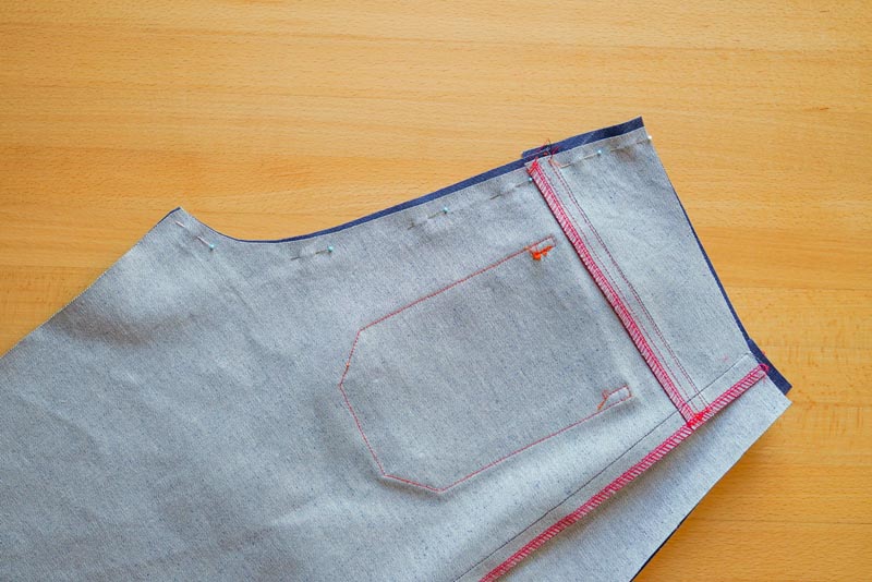 Jak ušít džíny - zadní sedový šev