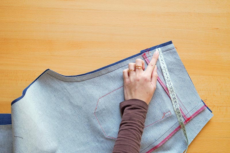 Jak ušít džíny - zadní sedový šev