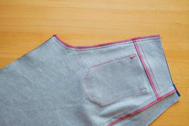 Jak ušít džíny - zadní sedový šev