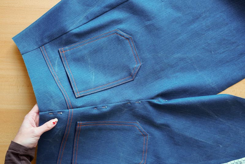 Jak ušít džíny - zadní sedový šev