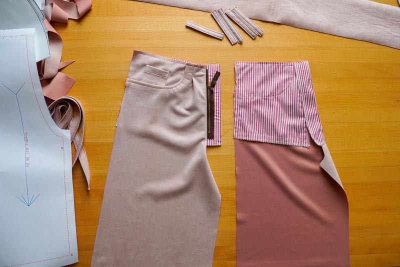Jak ušít dámské elegantní šortky - rozparek zipu (poklopec)