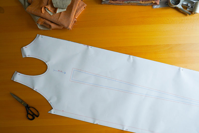 Střih a návod jak ušít pohodlné dámské šaty - střihová příprava