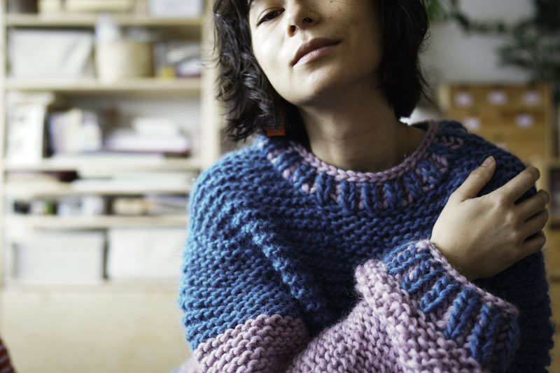 Jednoduchý návod na pletení - dámský teplý a tlustý svetr