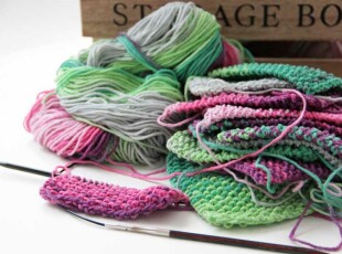 Projekt leden / únor 2017 - ručně pletená deka ve stylu patchwork