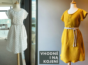 Jak ušít jednoduché dámské letní (rychlo)šaty z mušelínu SUMMER VIBE (vhodné i na kojení)