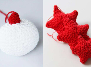 Háčkované vánoční ozdoby (5 DIY - návody na srdíčka, kouličky, hvězdičky...)