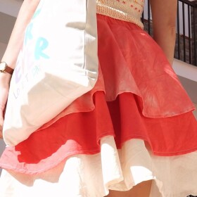 OOTW - FAIRYTALE a pletený bavlněný top. A taky churros a carpaccio. 

✂️Střih na sukni v PDF nebo v papíře najdeš na webu.
🧶Pletený top ani návod nemá. Je to jednoduchý tunel s dutinkami jako ramínka.