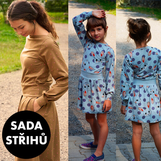 Sada střihů: střih - dámské + dětské šaty LADYBUG