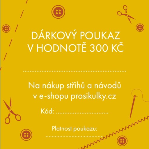 Dárkový poukaz na nákup střihů