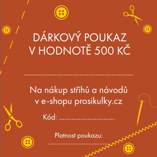 Dárkový poukaz na nákup střihů