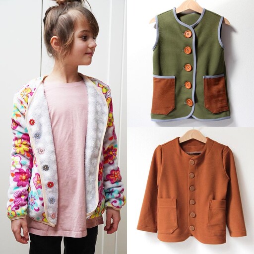 Střih - dětská mikina, vesta, kabátek
