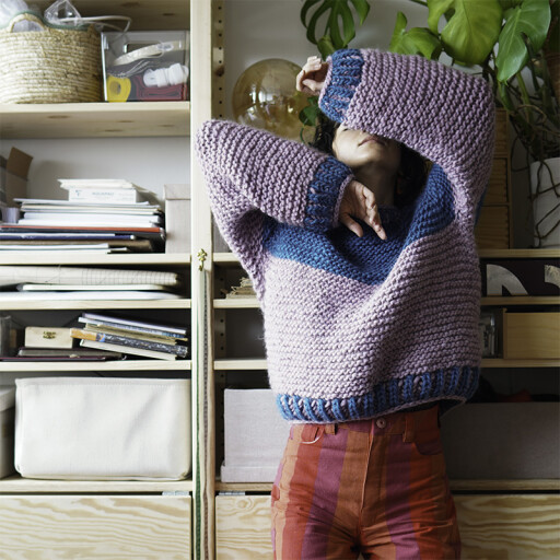 Návod na dámský pletený svetr SLÉZ A PETROLEJ